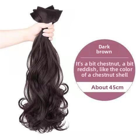 Three-Piece Seamless Fluffy Synthetic Hair Wig