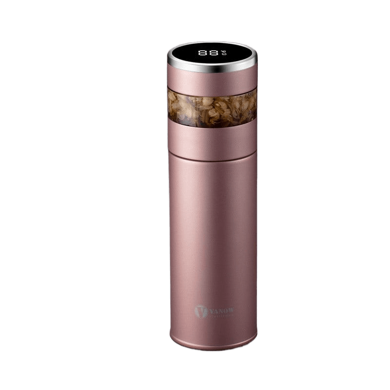 Smart Temperature Display Vacuum Insulated Cup with Tea Strainer - Price Value Store