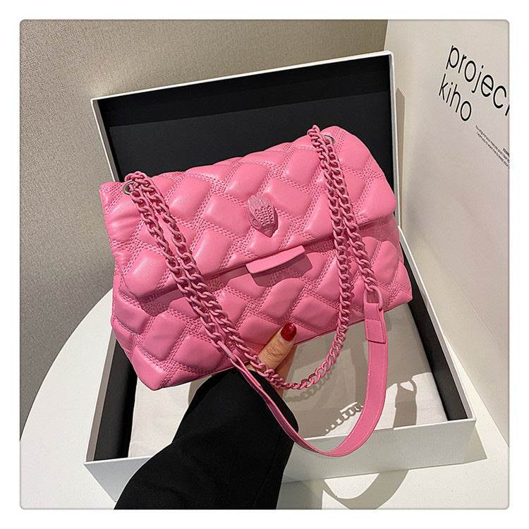New fashion Chanel style handbag popular simple PU shoulder messenger bag daily versatile rhombus women's bag wholesale - Price Value Store