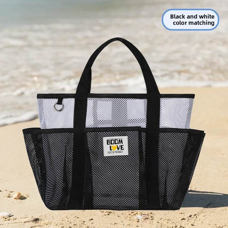 Large Capacity Foldable Mesh Beach Bag for Swimming and Travel - Price Value Store