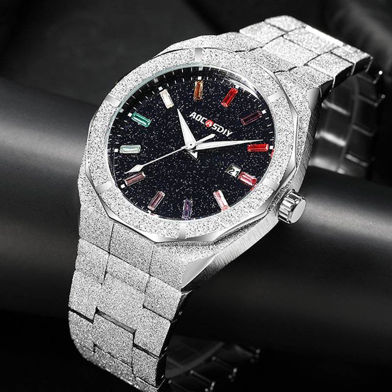 Full diamond luxury oak men's watch - Price Value Store