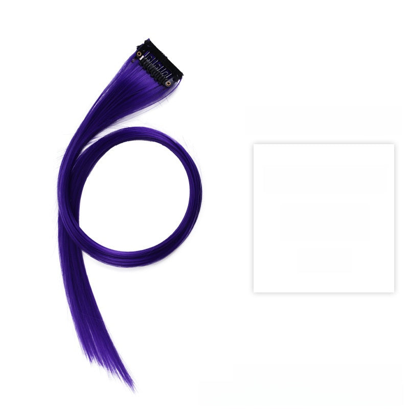Colorful Hair Extension Piece High Temperature Silk