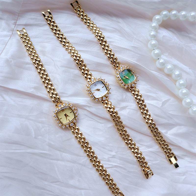 Fashionable fine-chain quartz square watch for ladies - Price Value Store