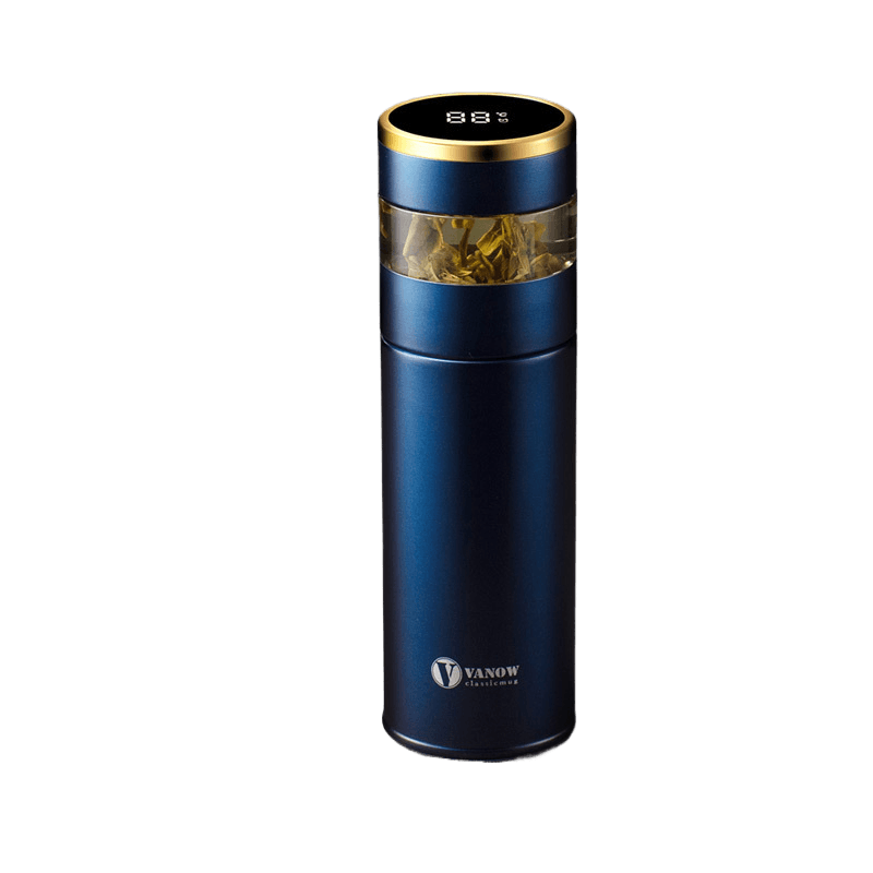 Smart Temperature Display Vacuum Insulated Cup with Tea Strainer - Price Value Store