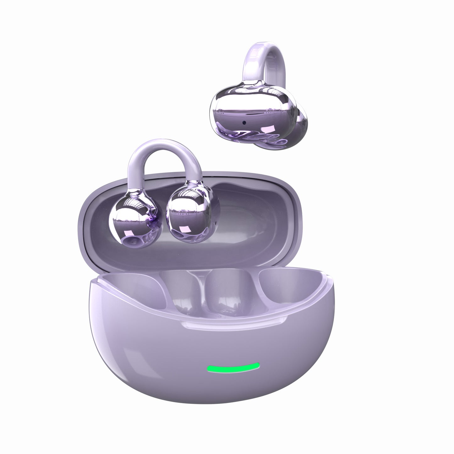 Wireless Bluetooth Ear Clip Headphones with Digital Display