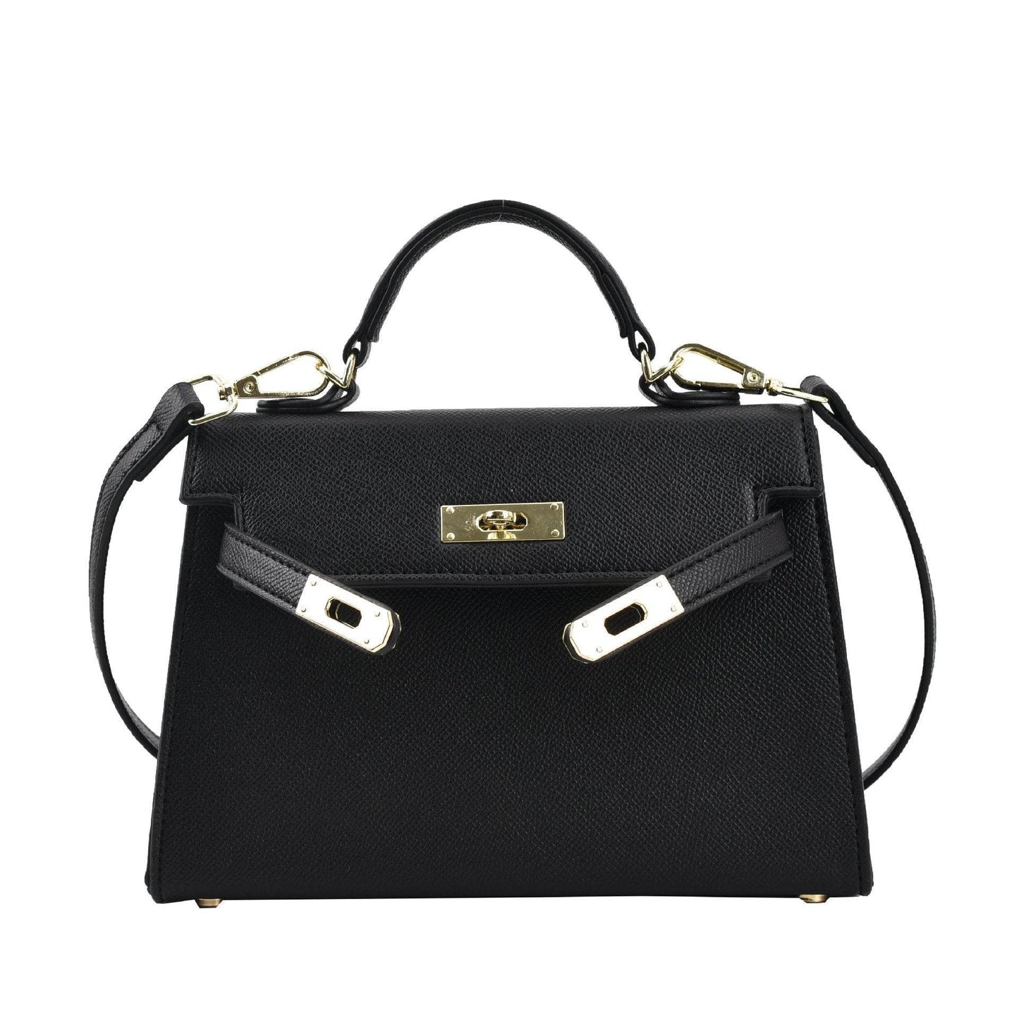 Texture Lock Portable Small Square Bag Women's 2022 New All-match Classic Shoulder Bag PU Fashion Kelly Bag - Price Value Store