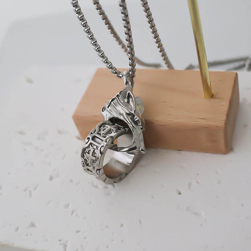 wolf head pendant - Price Value Store