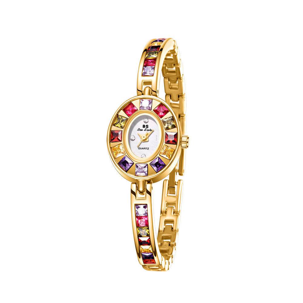BS New HOT Watch Factory Direct Foreign trade chain watch gradient rainbow luxury women's watch a generation FA1681 - Price Value Store