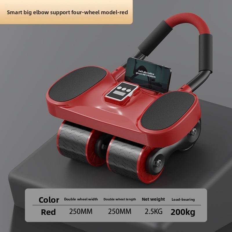 Factory Direct sales automatic rebound multifunctional abdominal wheel elbow support intelligent counting abdominal muscle fitness equipment - Price Value Store