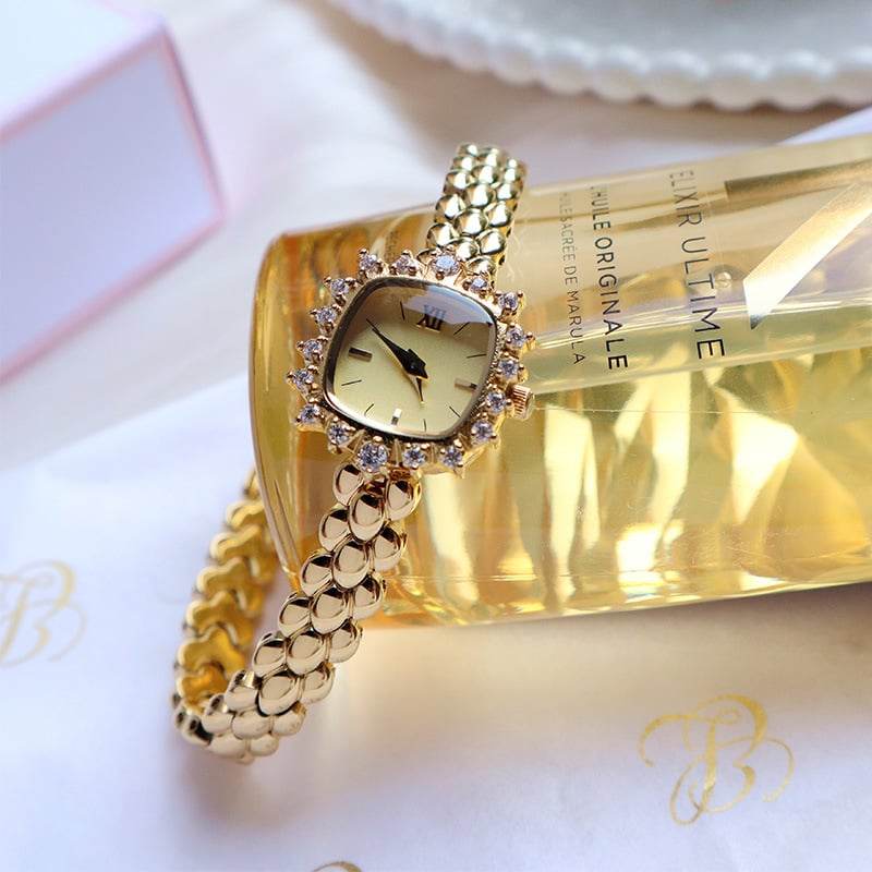 Fashionable fine-chain quartz square watch for ladies - Price Value Store