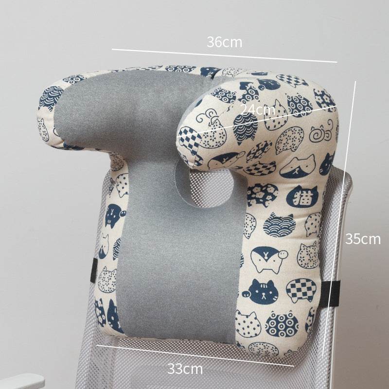 Ergonomic Office Sleeping Pillow for Neck and Back Support, Comfy Nap Headrest Cushion - Price Value Store
