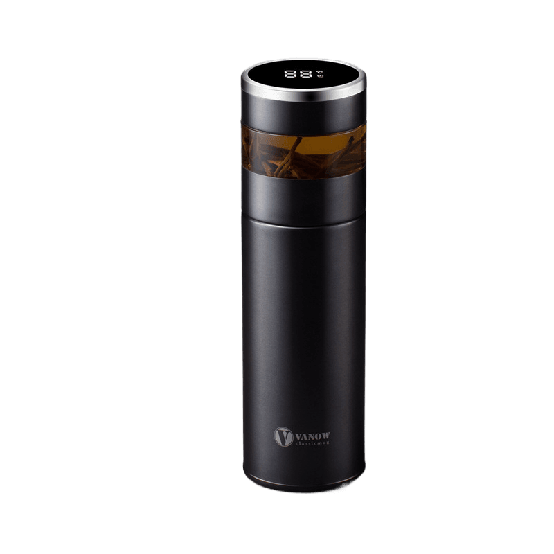 Smart Temperature Display Vacuum Insulated Cup with Tea Strainer - Price Value Store