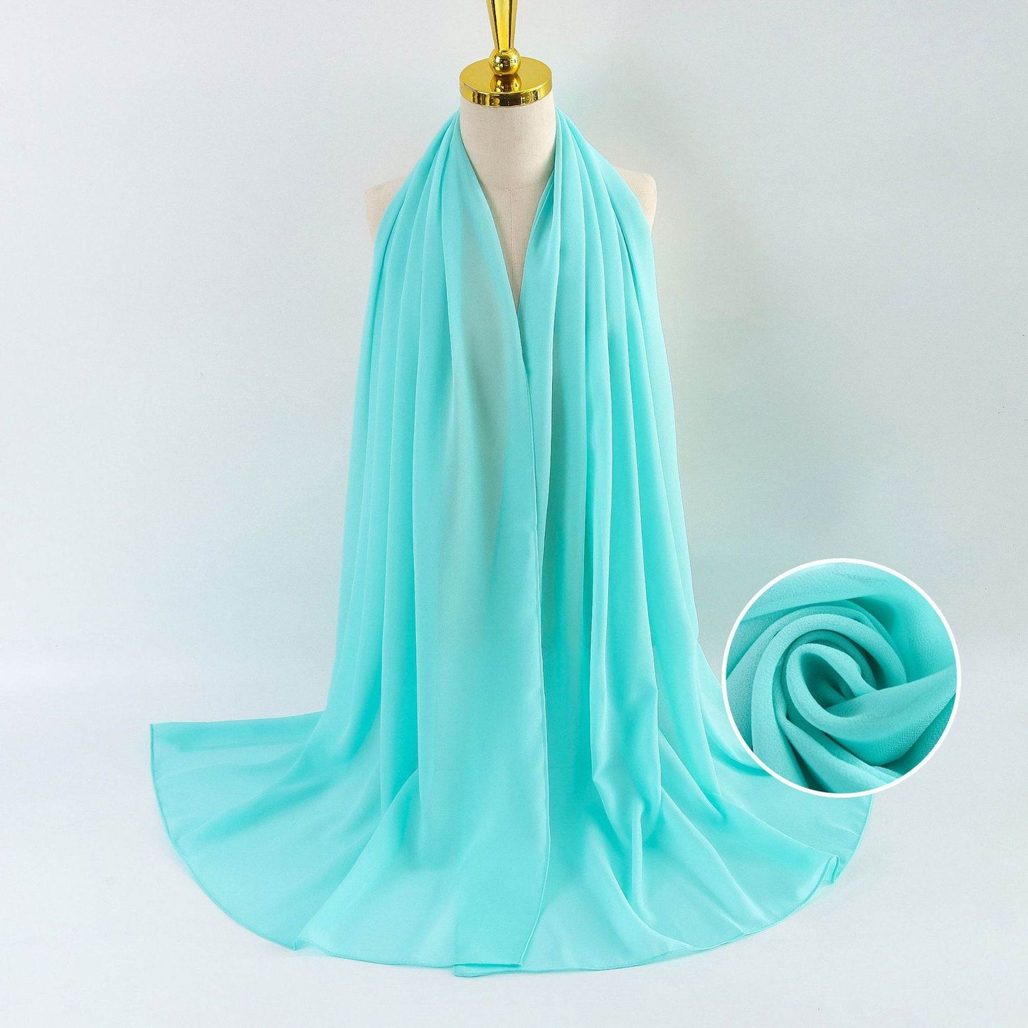 Elegant Pearl Chiffon Scarf for Women - Price Value Store