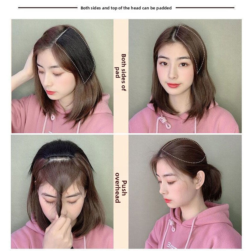 Wig women's full real hair pad hair piece