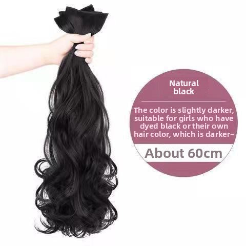 Three-Piece Seamless Fluffy Synthetic Hair Wig