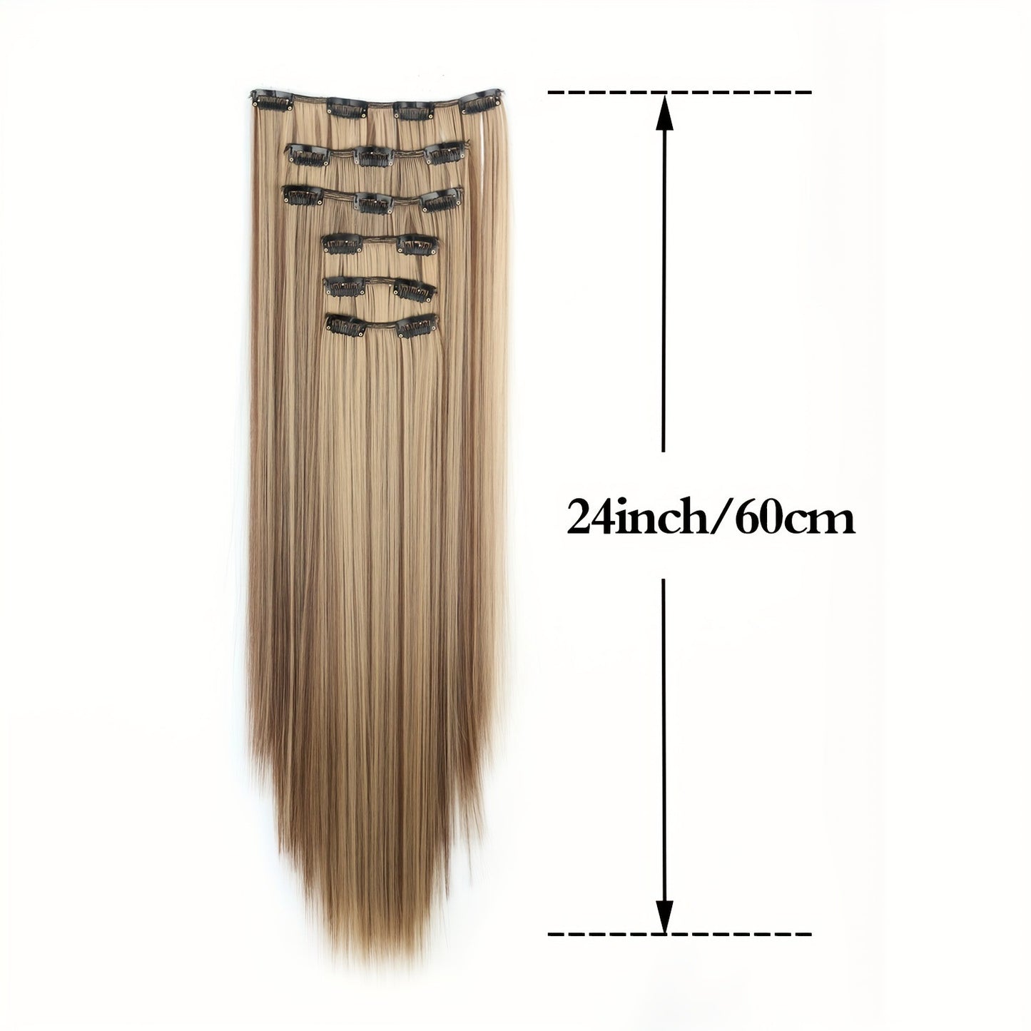 Fashion long straight hair wig piece