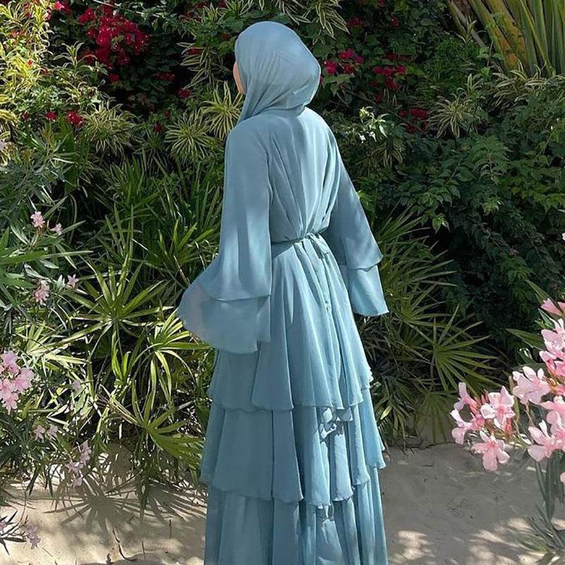 Cardigan long robe chiffon dress - Price Value Store