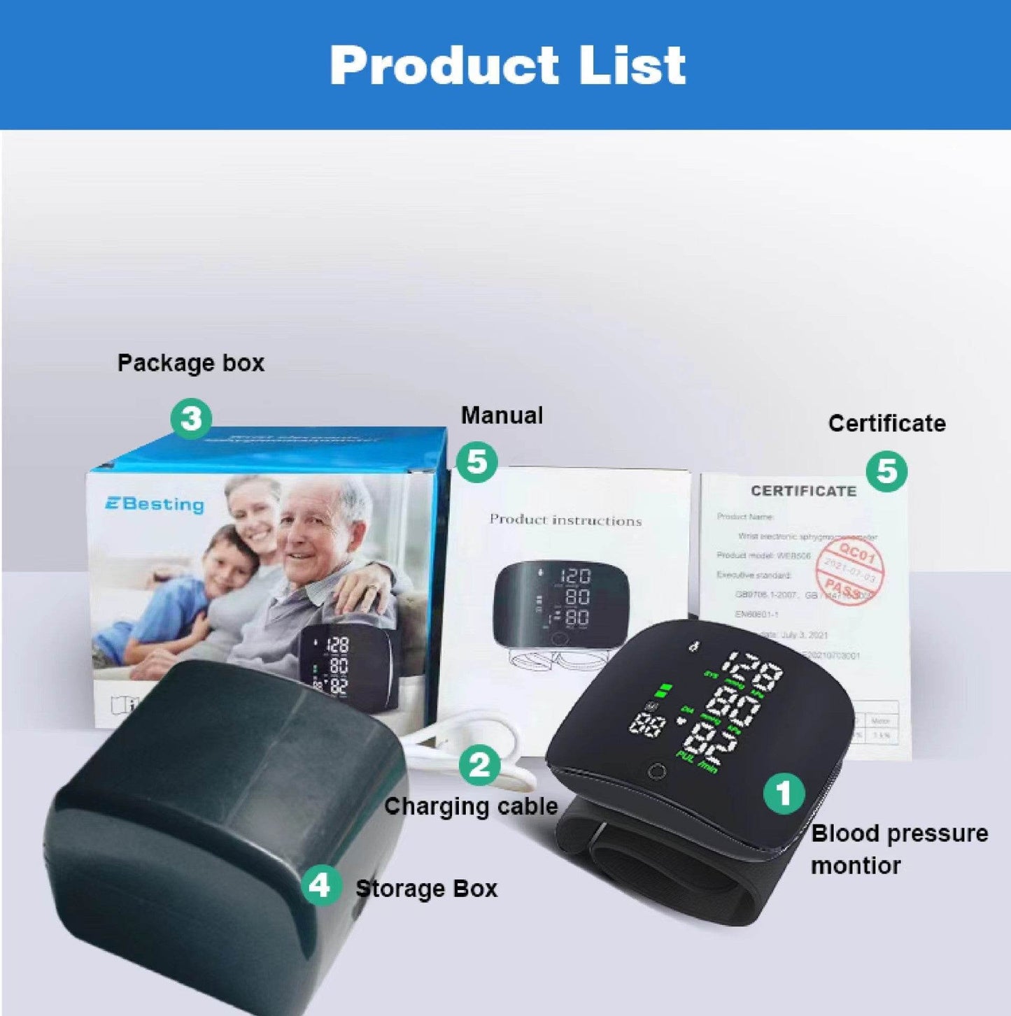 Blood pressure monitor fully automatic electric intelligent blood pressure measuring instrument - Price Value Store