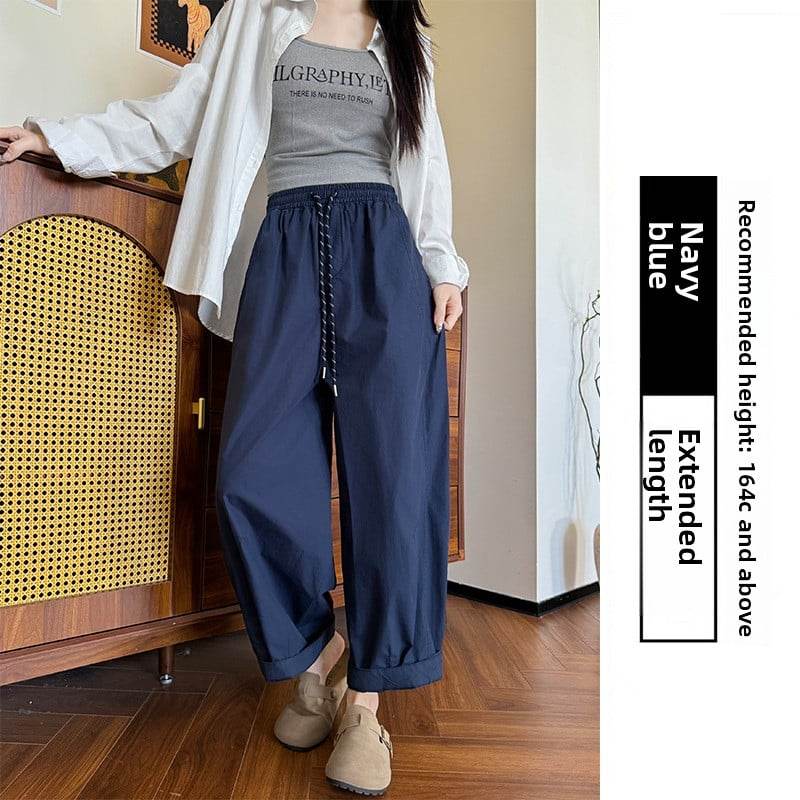 Women's High Waist Slim-fit Cropped Wide Leg Casual Pants - Price Value Store