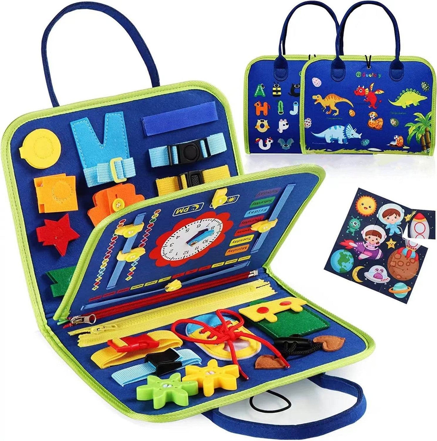 Montessori Felt Busy Board for Kids - Early Educational DIY Activity Toy - Price Value Store