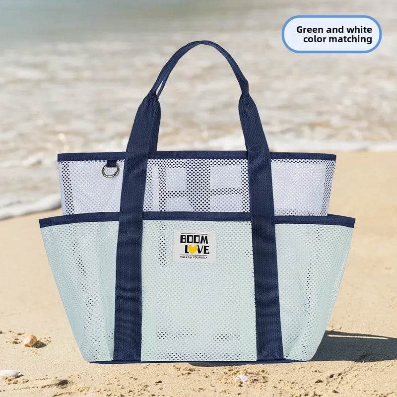 Large Capacity Foldable Mesh Beach Bag for Swimming and Travel - Price Value Store