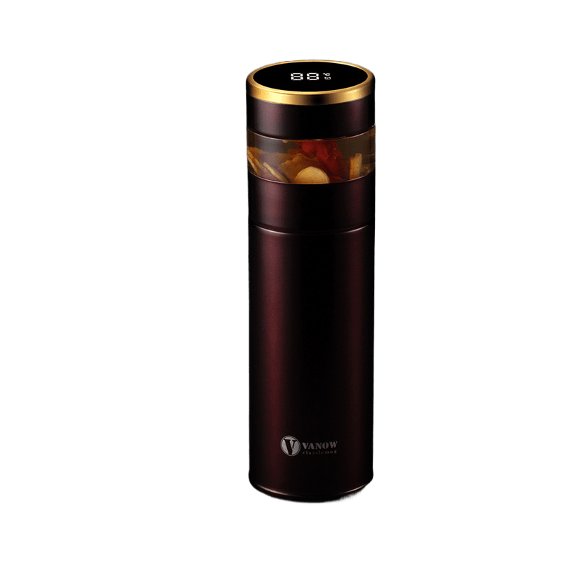 Smart Temperature Display Vacuum Insulated Cup with Tea Strainer - Price Value Store