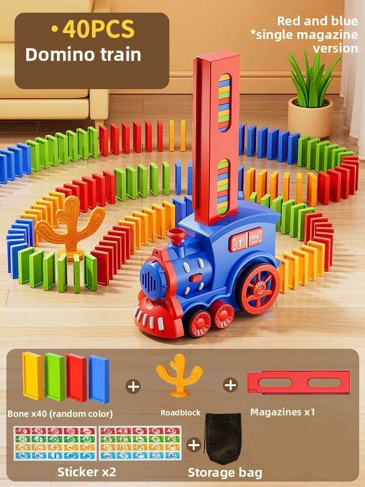 Children's automatic domino distribution train toy - Price Value Store