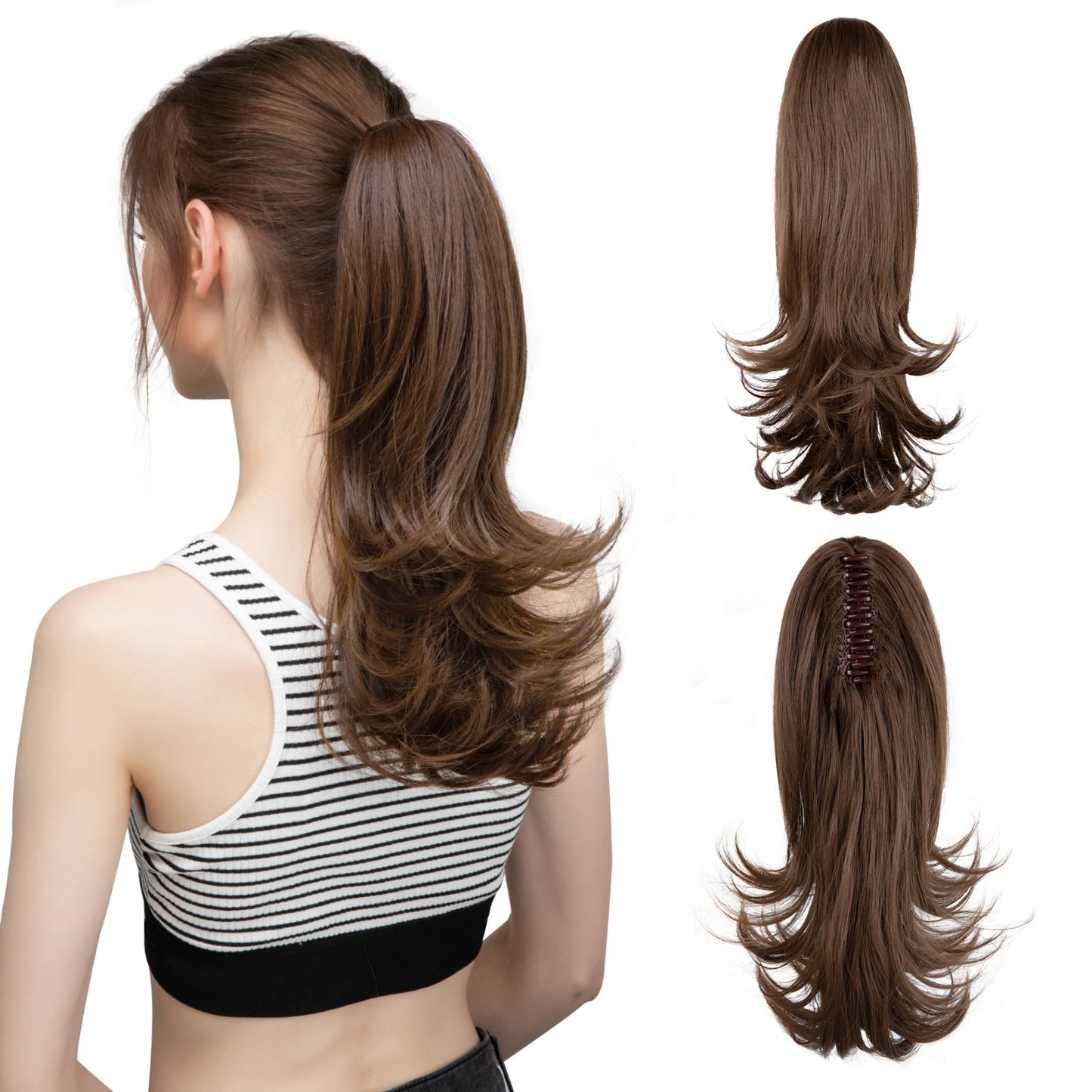 Synthetic Hair Clip-on Ponytail