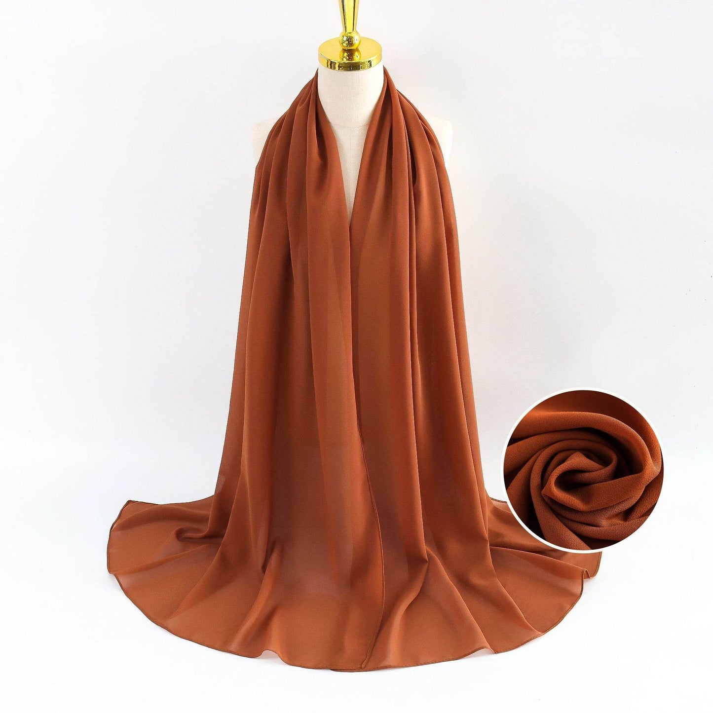 Elegant Pearl Chiffon Scarf for Women - Price Value Store