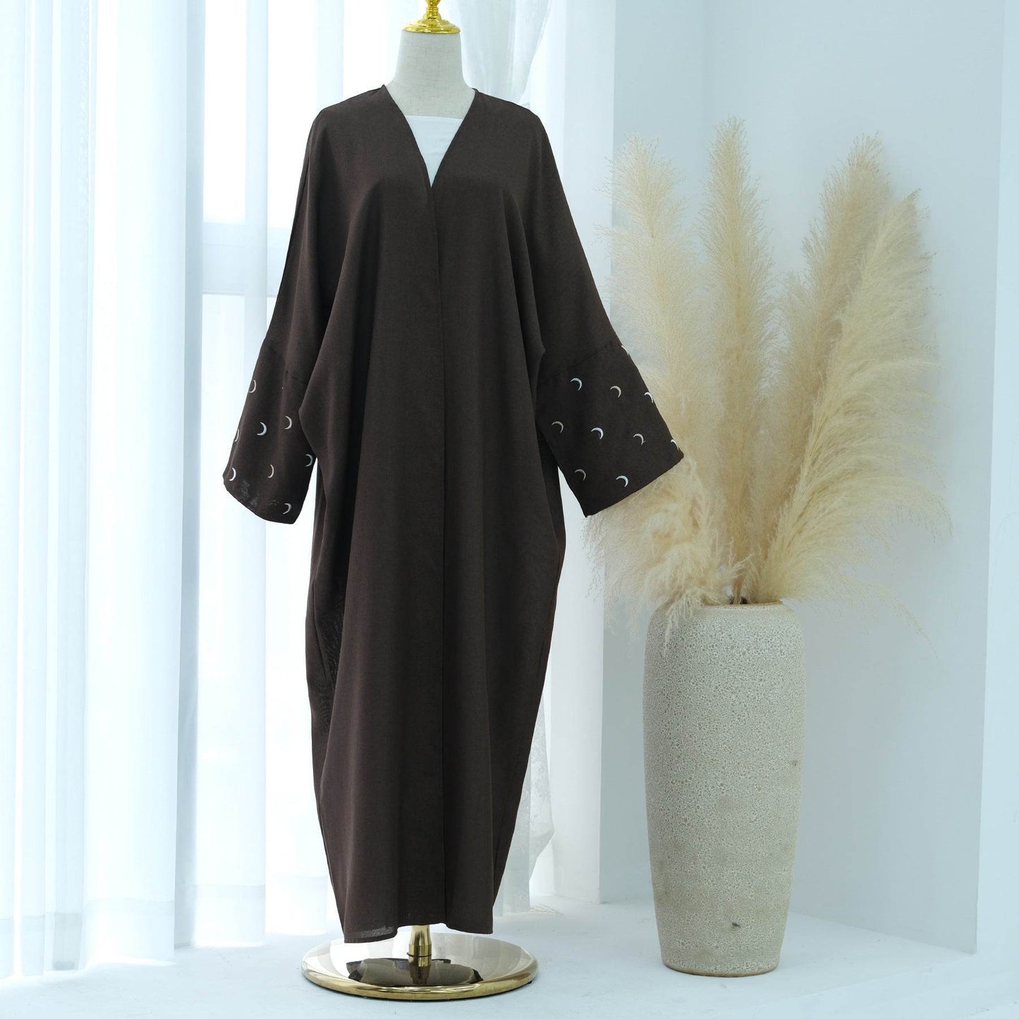 Embroidered elegant cardigan robe - Price Value Store