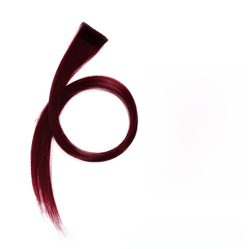 Colorful Hair Extension Piece High Temperature Silk