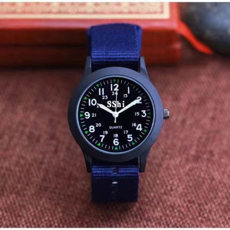 Men's Casual Canvas Quartz Watch with Round Dial - Price Value Store