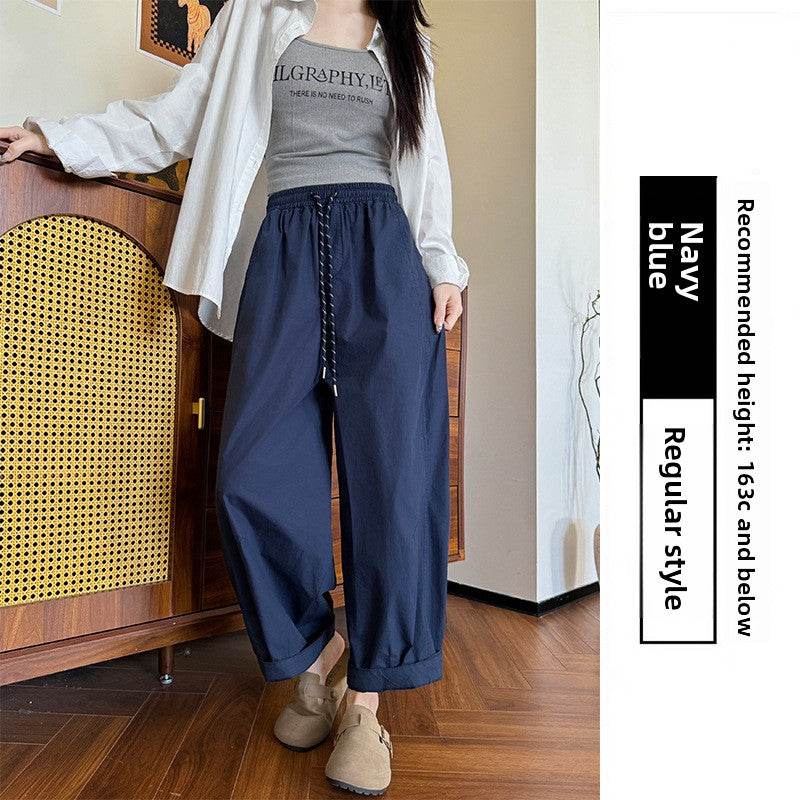 Women's High Waist Slim-fit Cropped Wide Leg Casual Pants - Price Value Store