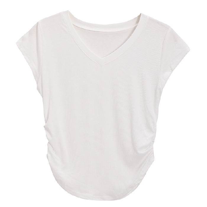V-neck short-sleeved T-shirt - Price Value Store