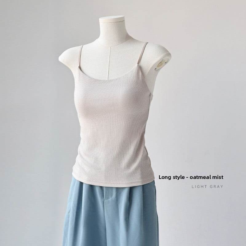 Mulberry Silk Built-in Bra Sling Vest ? Breathable & Lightweight - Price Value Store