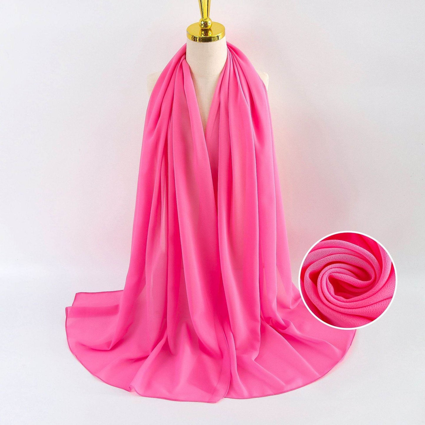 Elegant Pearl Chiffon Scarf for Women - Price Value Store