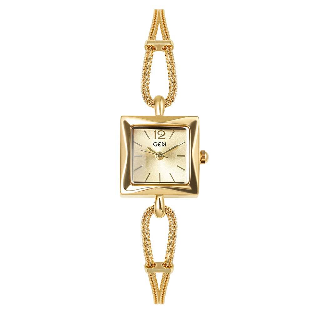 gedi vintage small sugar Cube Ladies' simple and elegant bracelet watch - Price Value Store