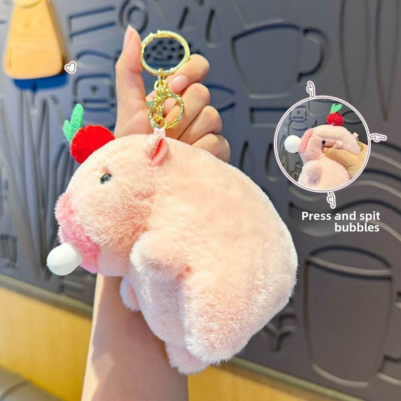 Cute Bubble-Blowing Kapibara Plush Toy - Price Value Store