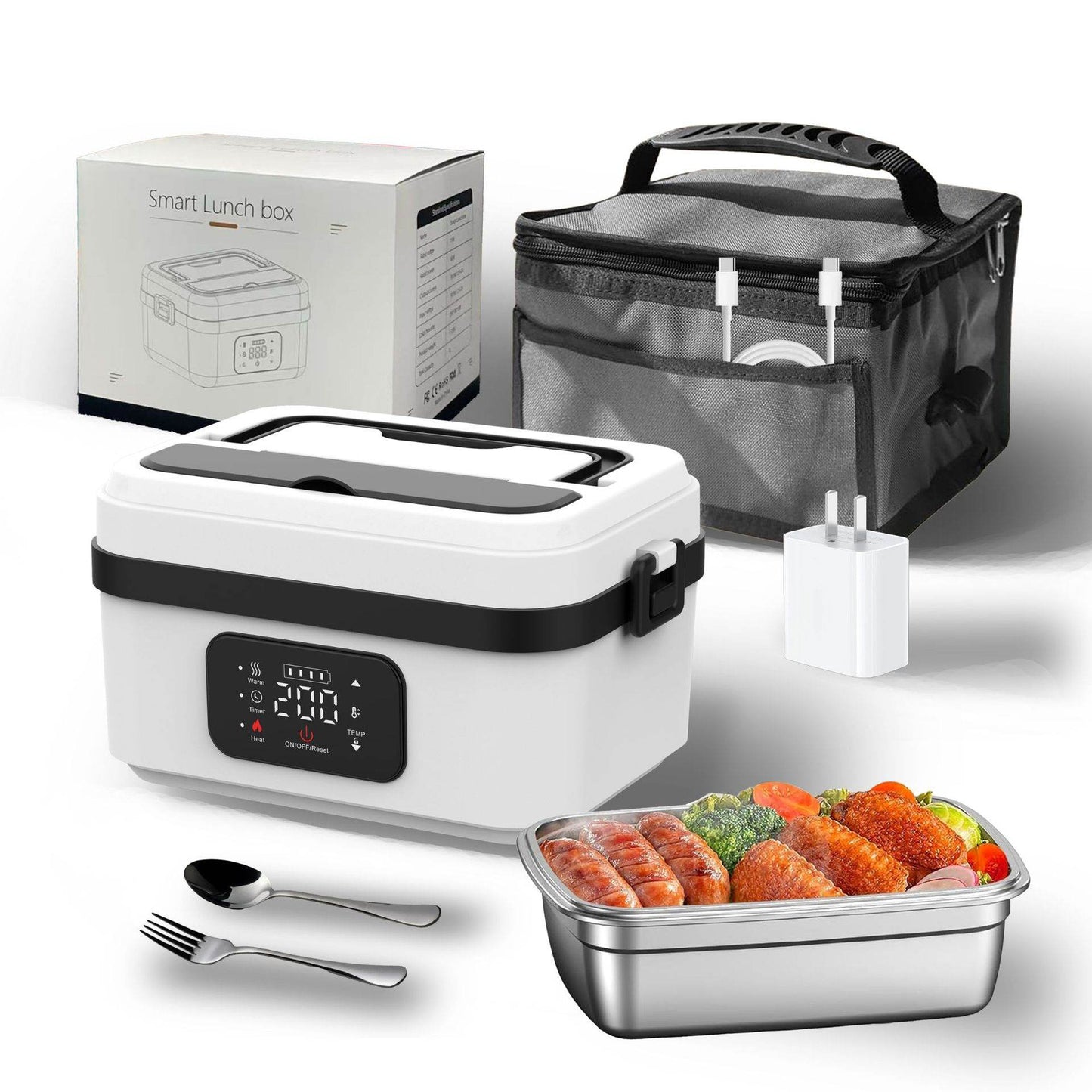 USB Charging Insulation Lunch Box with Wireless Heating - Price Value Store