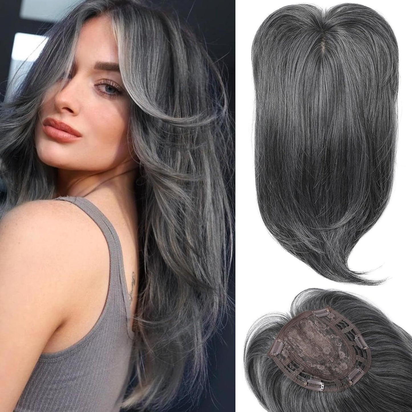 A wig for hair replacement on the top of the head