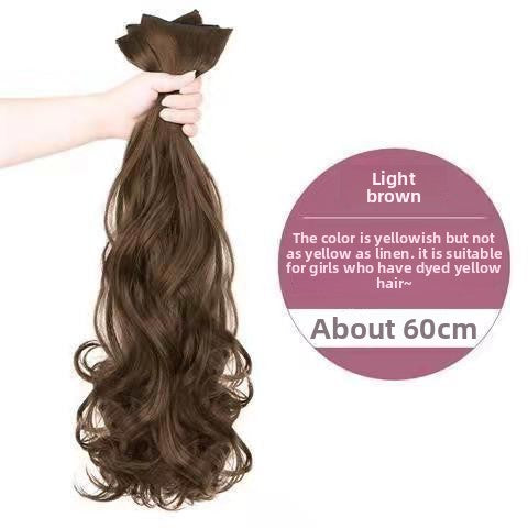 Three-Piece Seamless Fluffy Synthetic Hair Wig