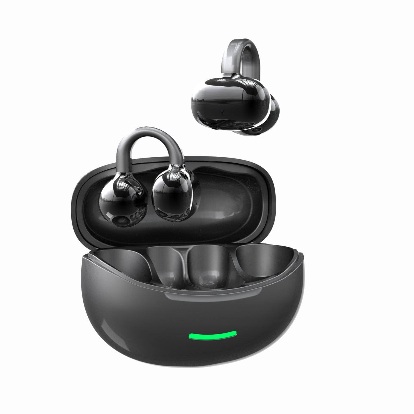 Wireless Bluetooth Ear Clip Headphones with Digital Display
