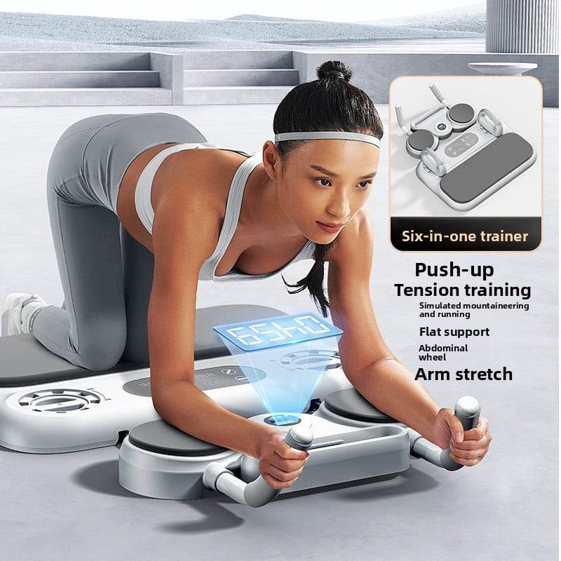 Multifunctional web web web roll wheel automatic rebound push-up flat support trainer thin belly fitness equipment - Price Value Store