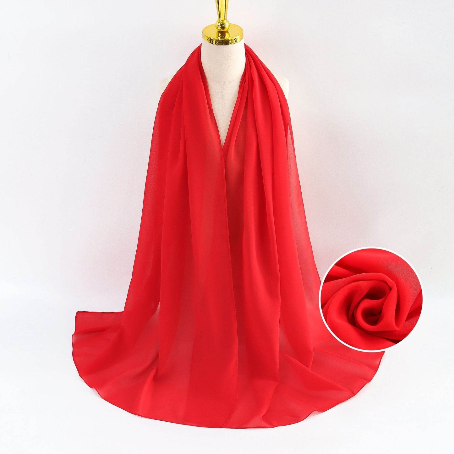 Elegant Pearl Chiffon Scarf for Women - Price Value Store