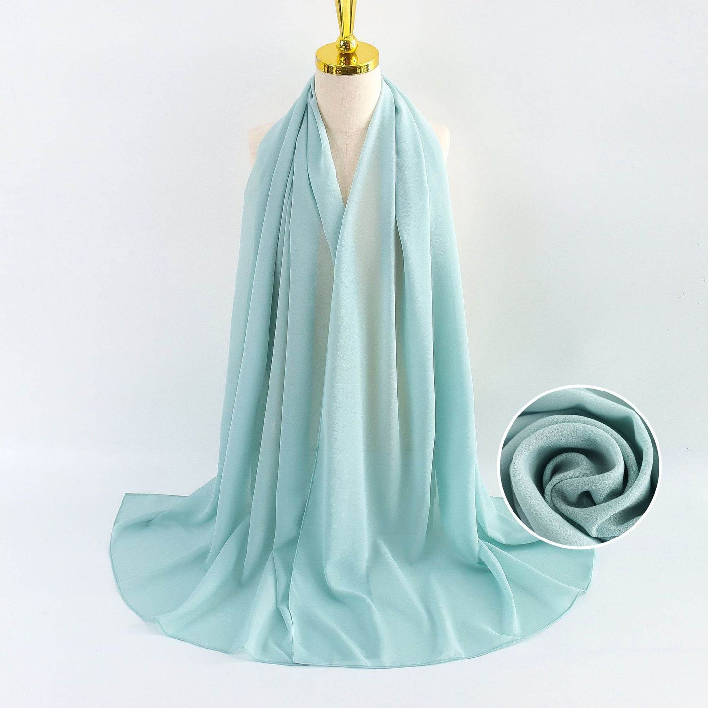 Elegant Pearl Chiffon Scarf for Women - Price Value Store