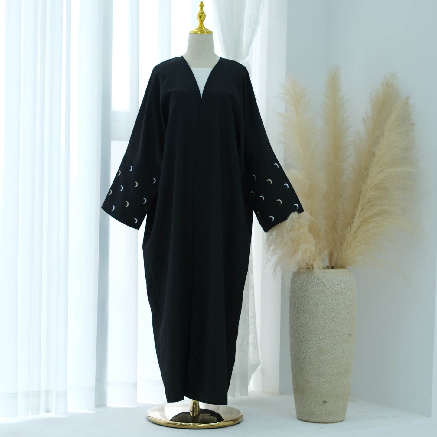 Embroidered elegant cardigan robe - Price Value Store