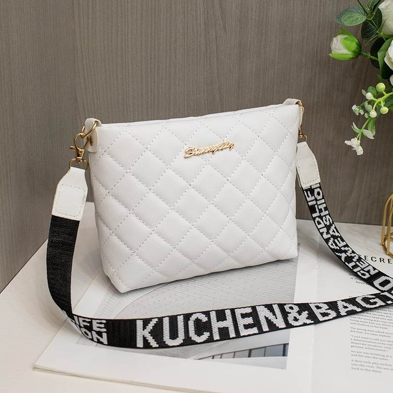 Diamond plaid bucket bag 2025 new ladies bag high texture design women's bag Korean style shoulder bag - Price Value Store