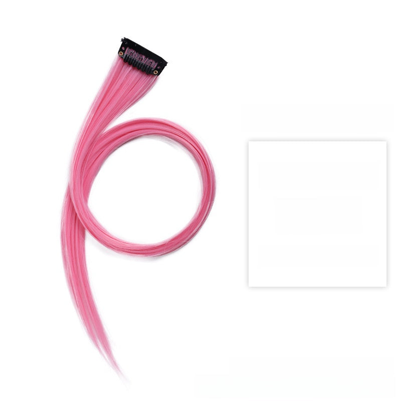 Colorful Hair Extension Piece High Temperature Silk
