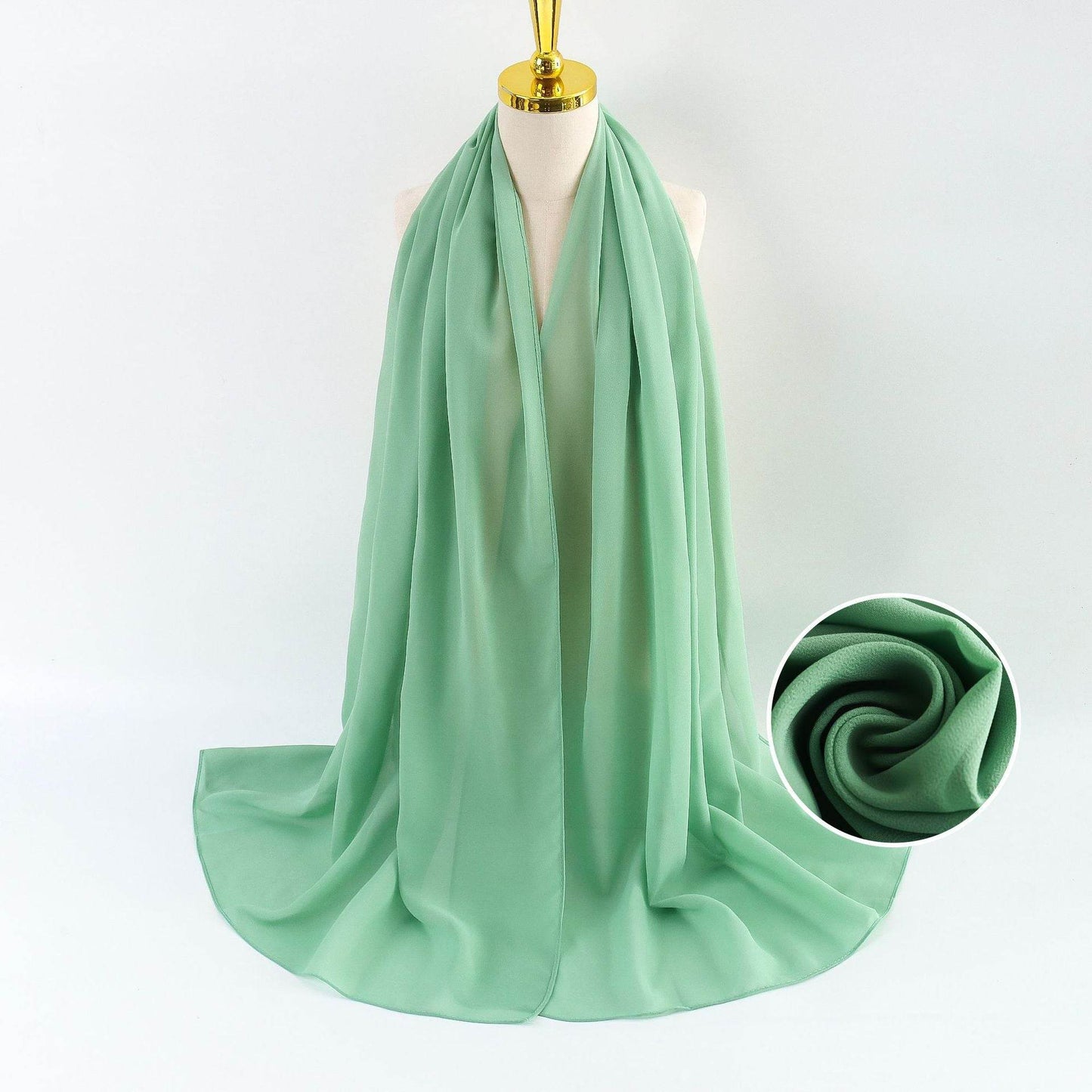 Elegant Pearl Chiffon Scarf for Women - Price Value Store