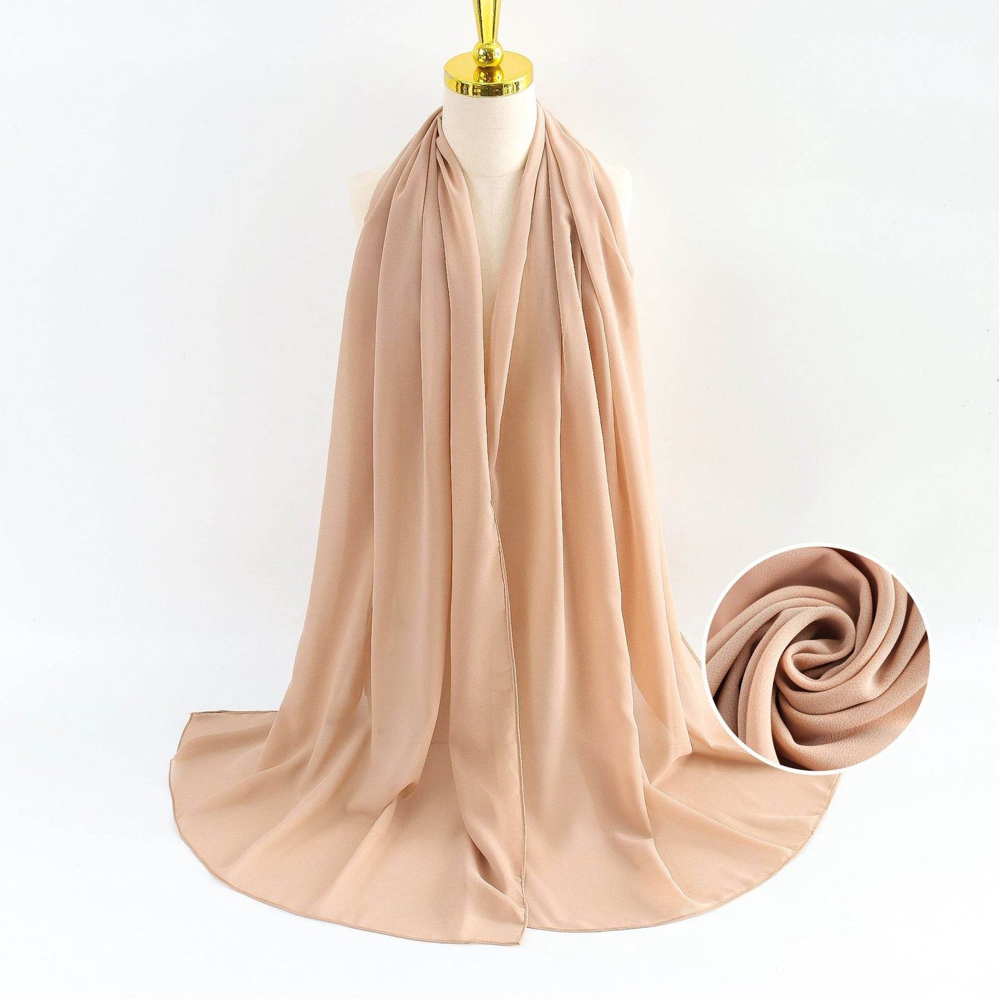 Elegant Pearl Chiffon Scarf for Women - Price Value Store